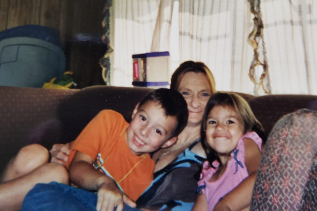 Cheri Hayden and her two grandkids